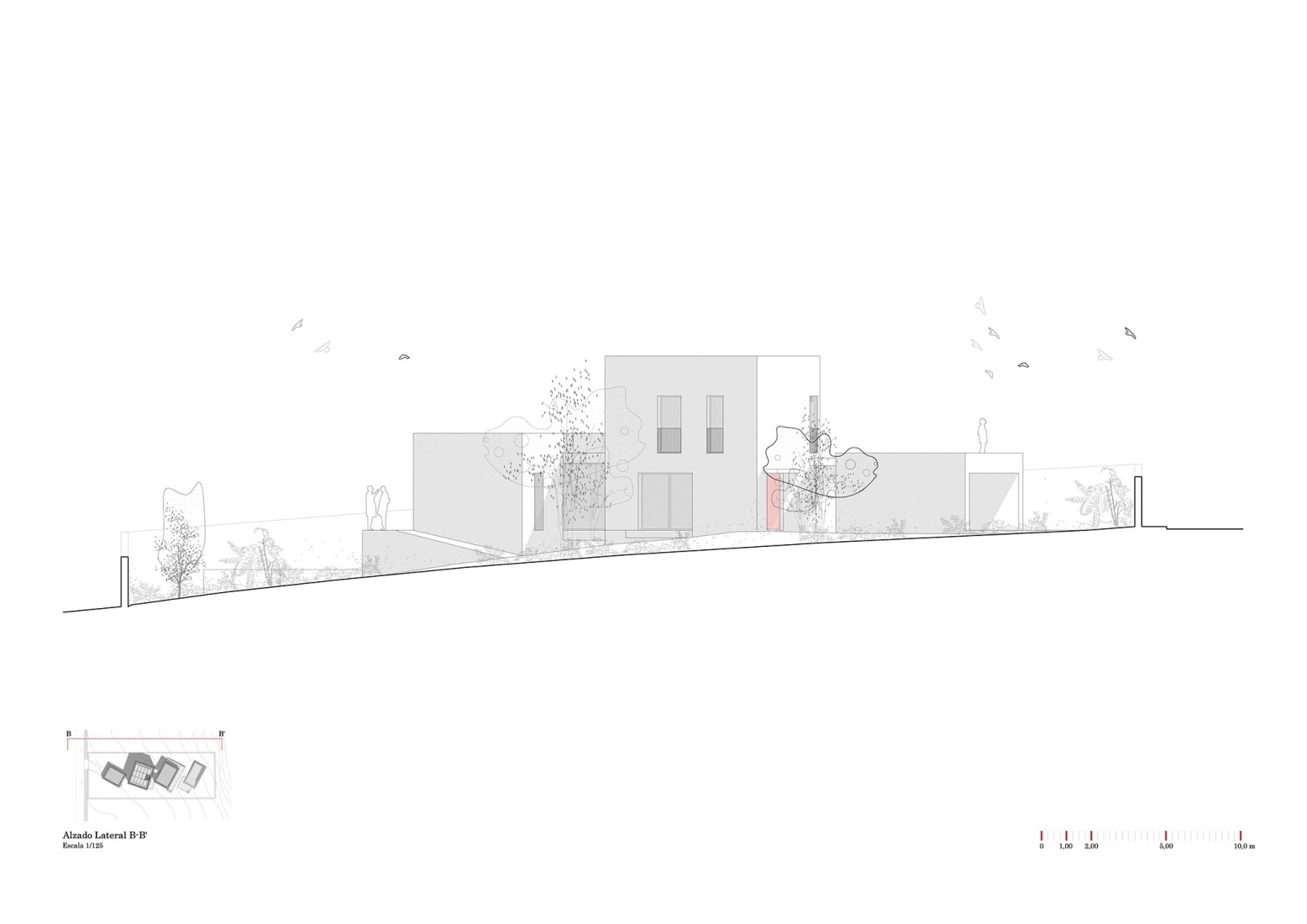 Elevation. Accordion House by FORarquitectura.