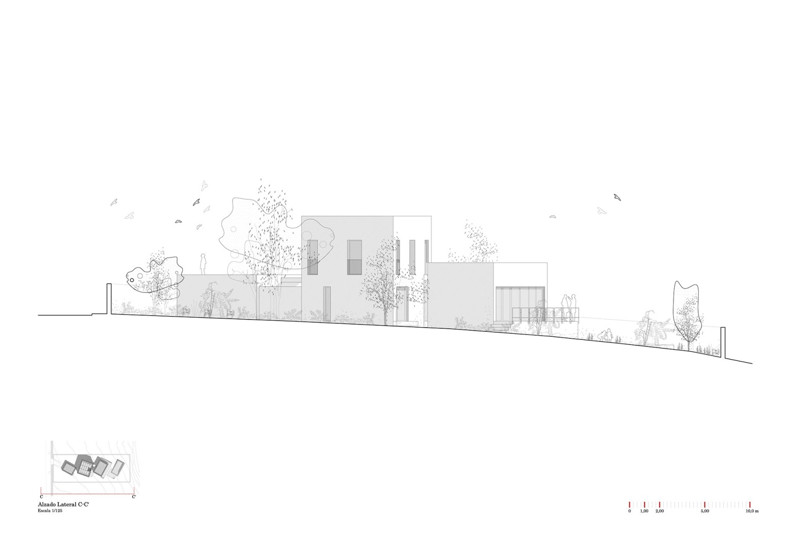 Elevation. Accordion House by FORarquitectura.