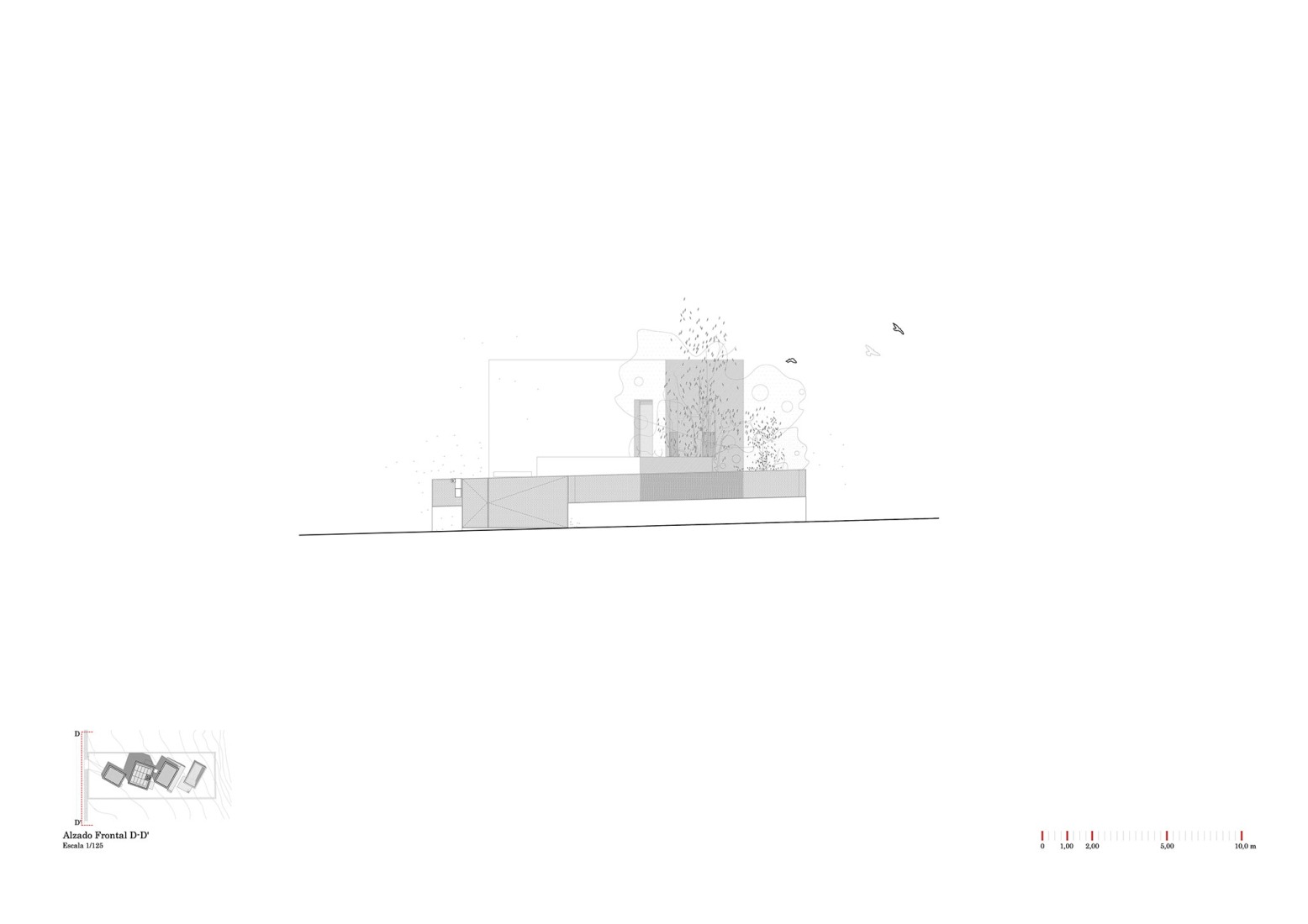Elevation. Accordion House by FORarquitectura.