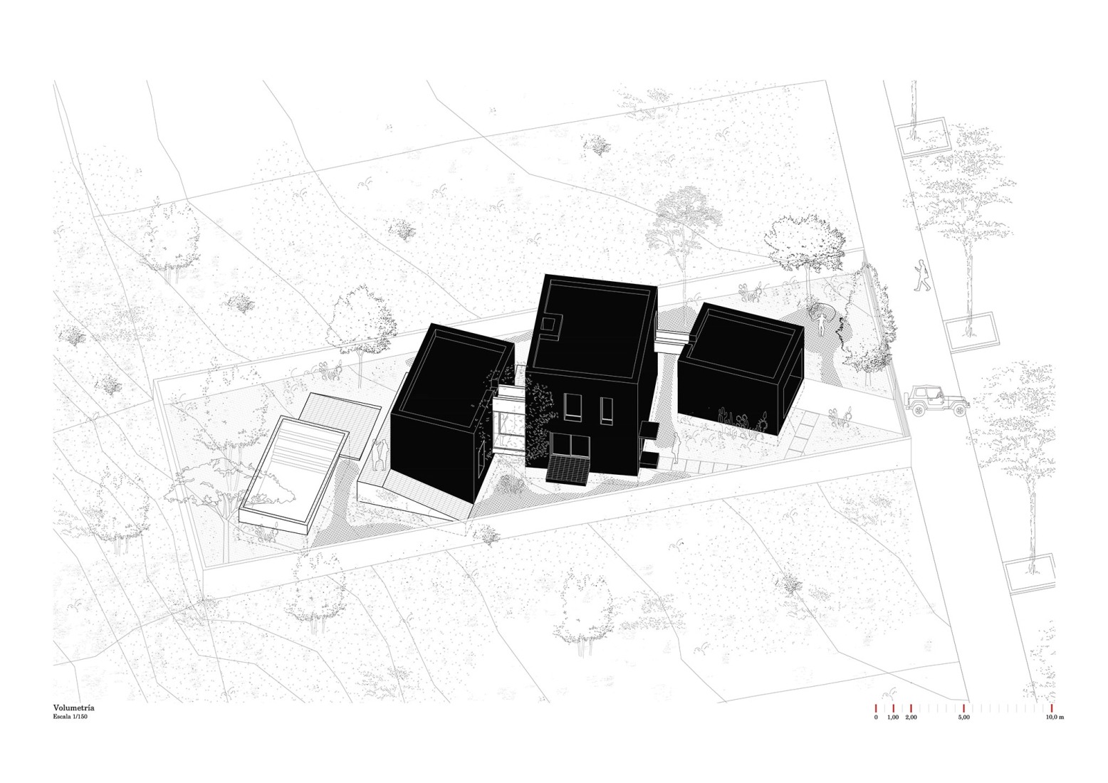 Axonometry. Accordion House by FORarquitectura.