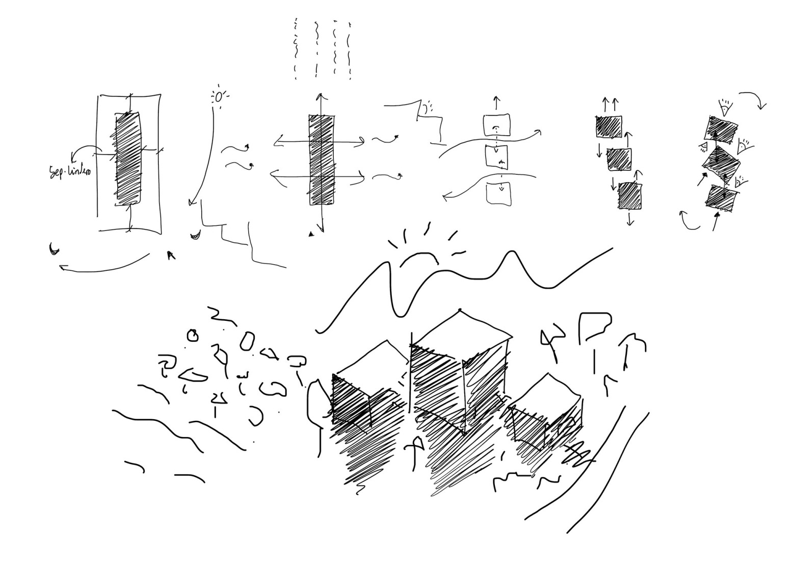 Sketches. Accordion House by FORarquitectura.