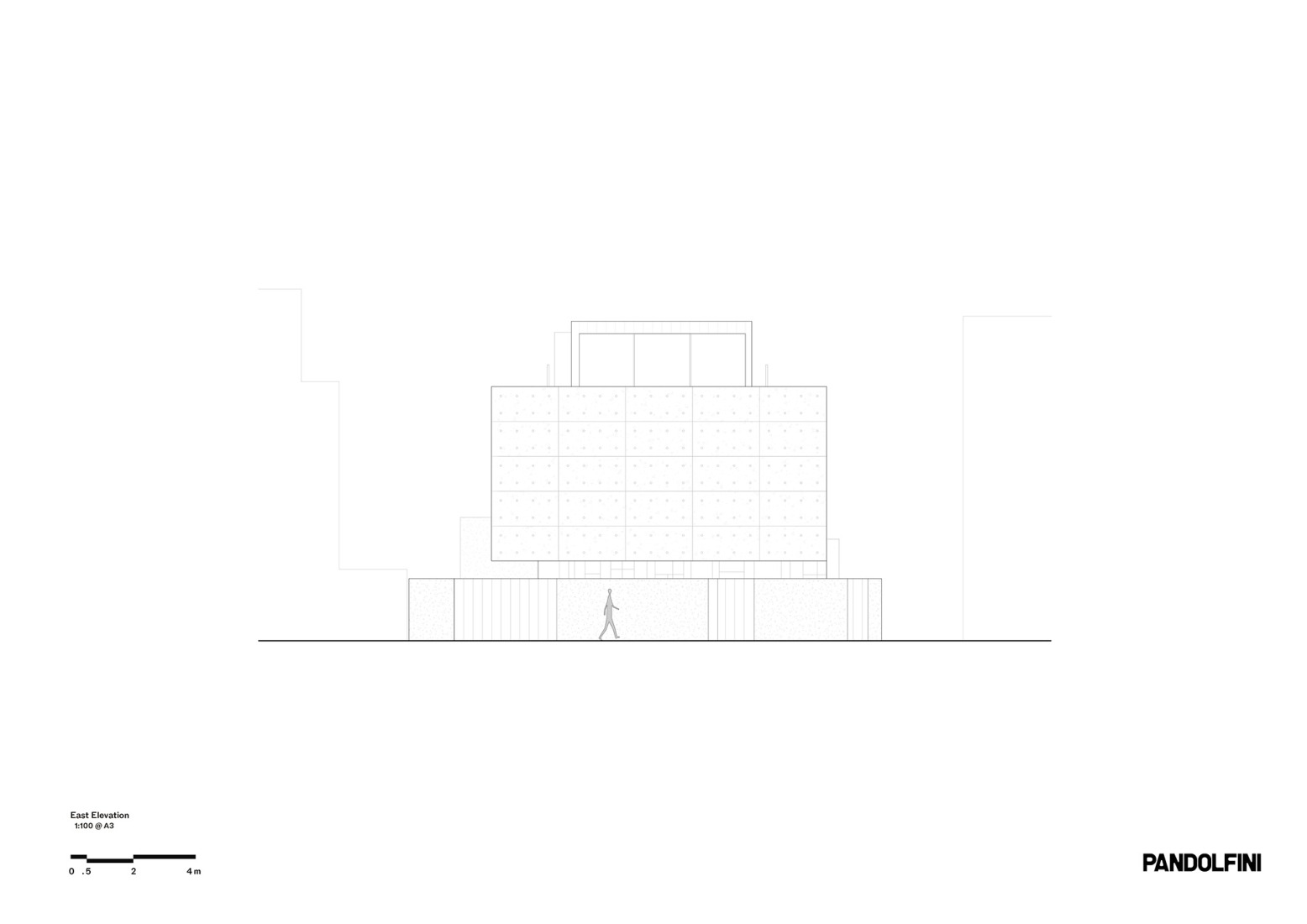 East elevation. South Yarra House by Pandolfini Architects.