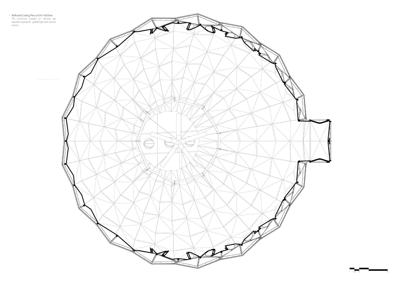 Ceiling projection. Darwin Bucky by andblack design studio.