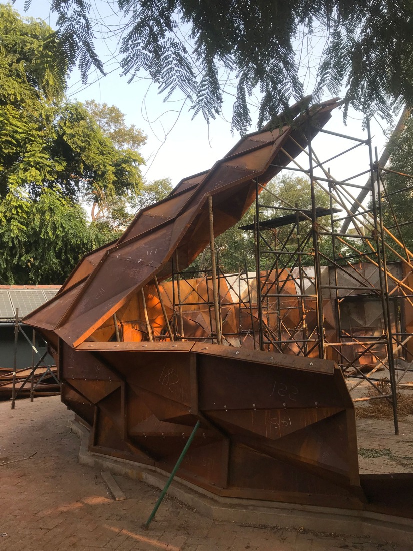 Construction process. Darwin Bucky by andblack design studio. Photograph by Vinay Panjwani.