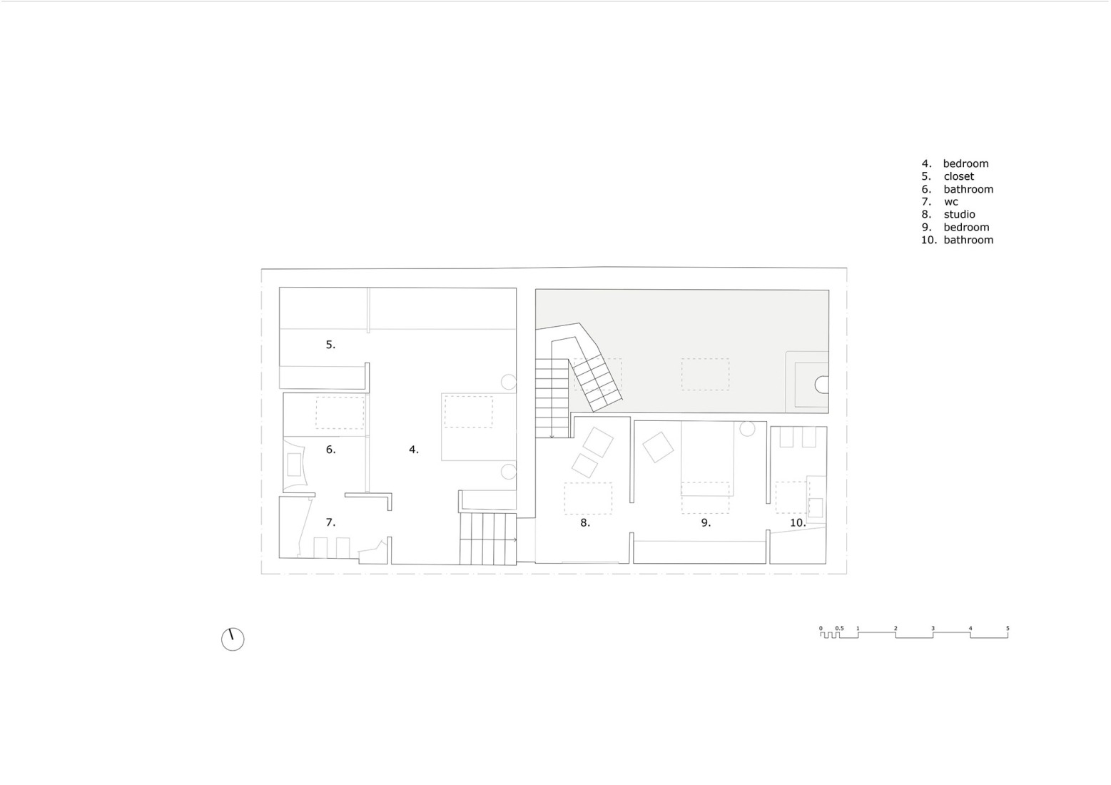 Plano de primera planta. Ático NAP por tissellistudioarchitetti.