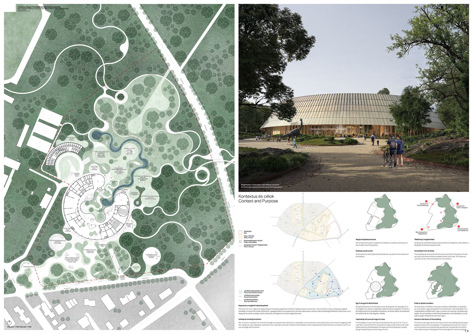 Second Prize. Board by 3XN in collaboration with NAUTES Építészműterem Kft.  