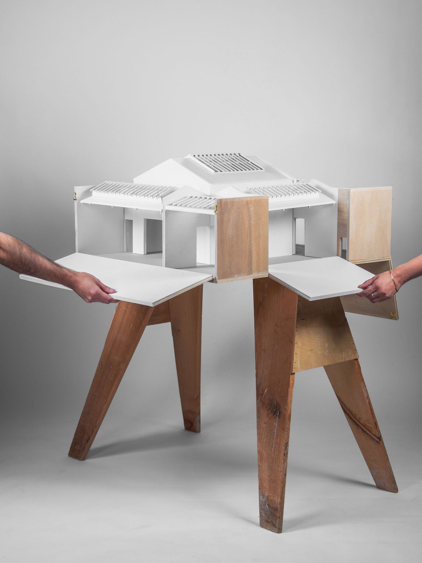 Maqueta del Pabellón de España realizada por alumnado de la Cornell APP. Fotografía por Cortesía de Internalities.