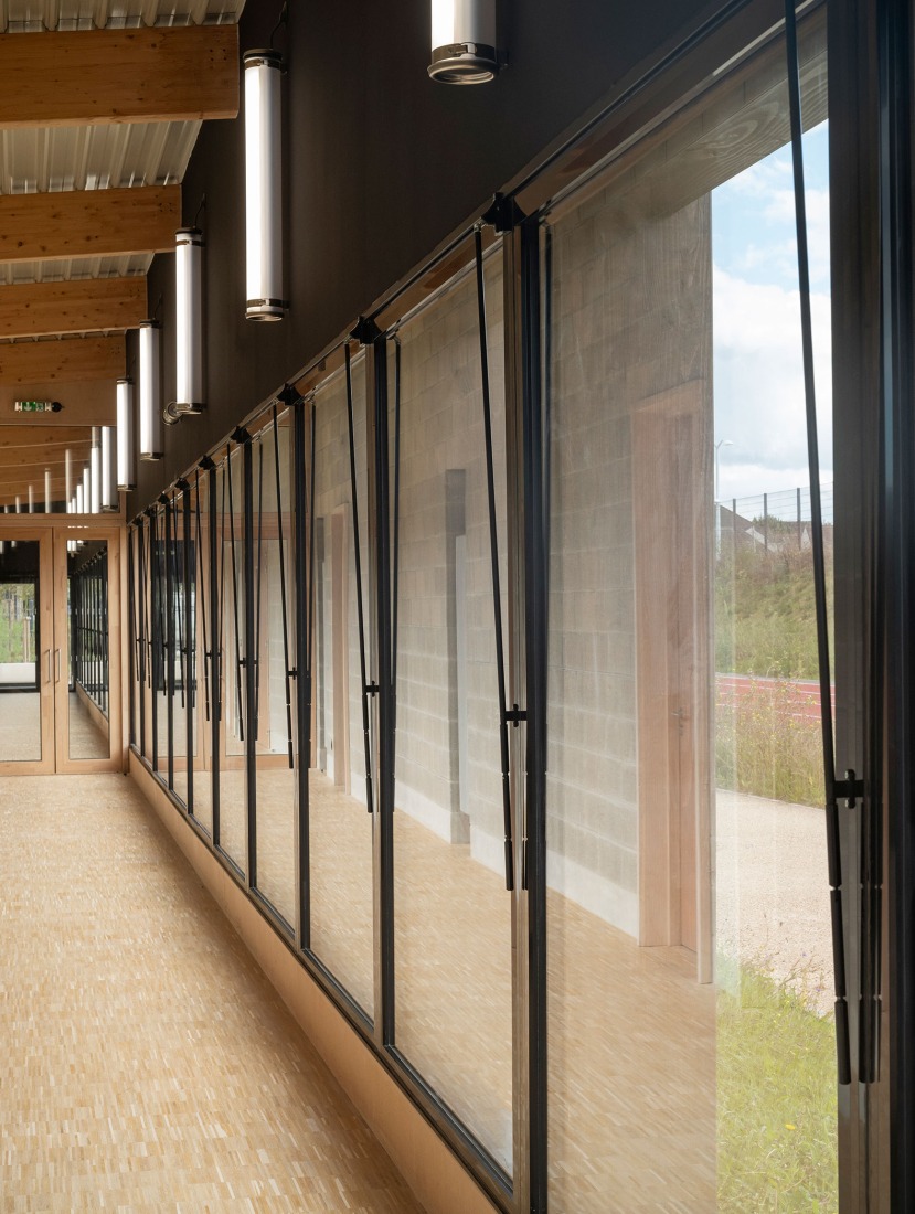 Gimnasio Marie Marvingt por Ateliers O-S Architectes. Fotografía por Cyrille Weiner.