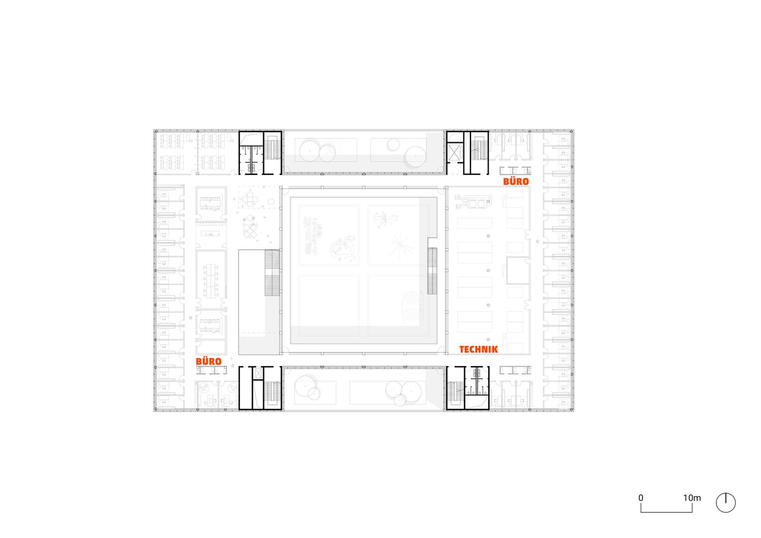 First floor plan. Center for Robotics CERI by HENN.
