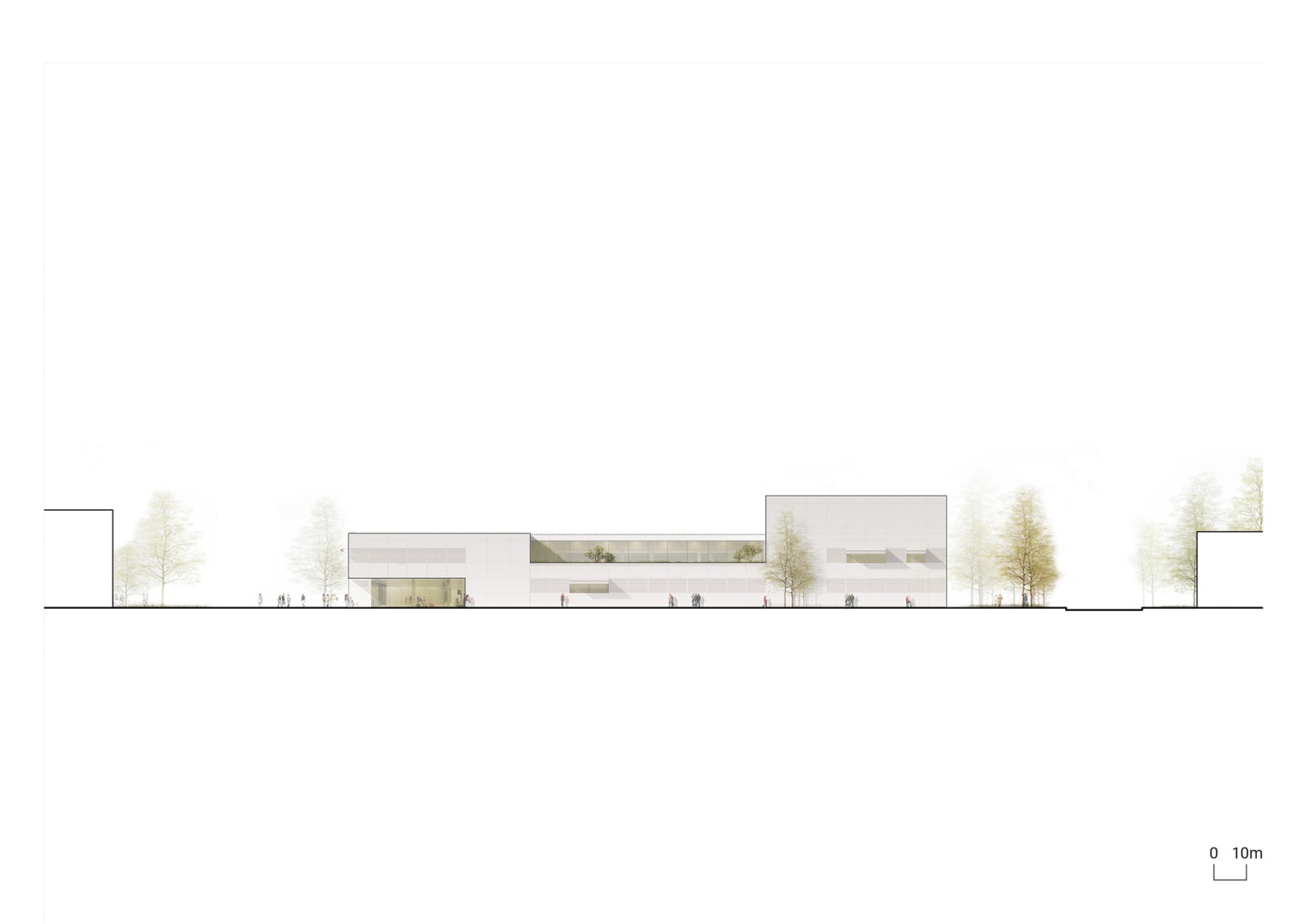 Elevation. Center for Robotics CERI by HENN.