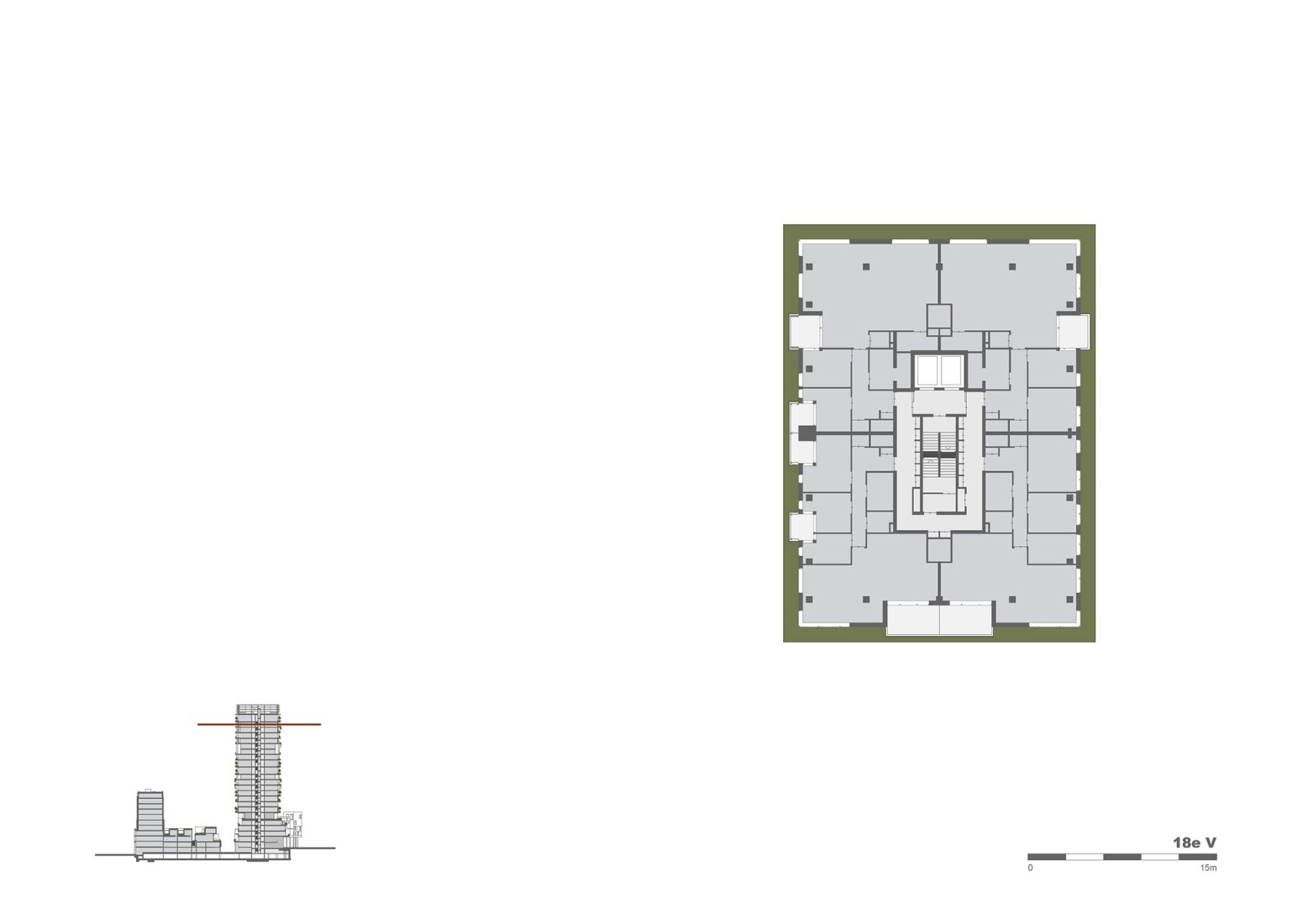 Level 18 floor plan. VERTICAL by NL Architects + Space Encounters + Studio Donna van Milligen Bielke + Chris Collaris + VDNDP.