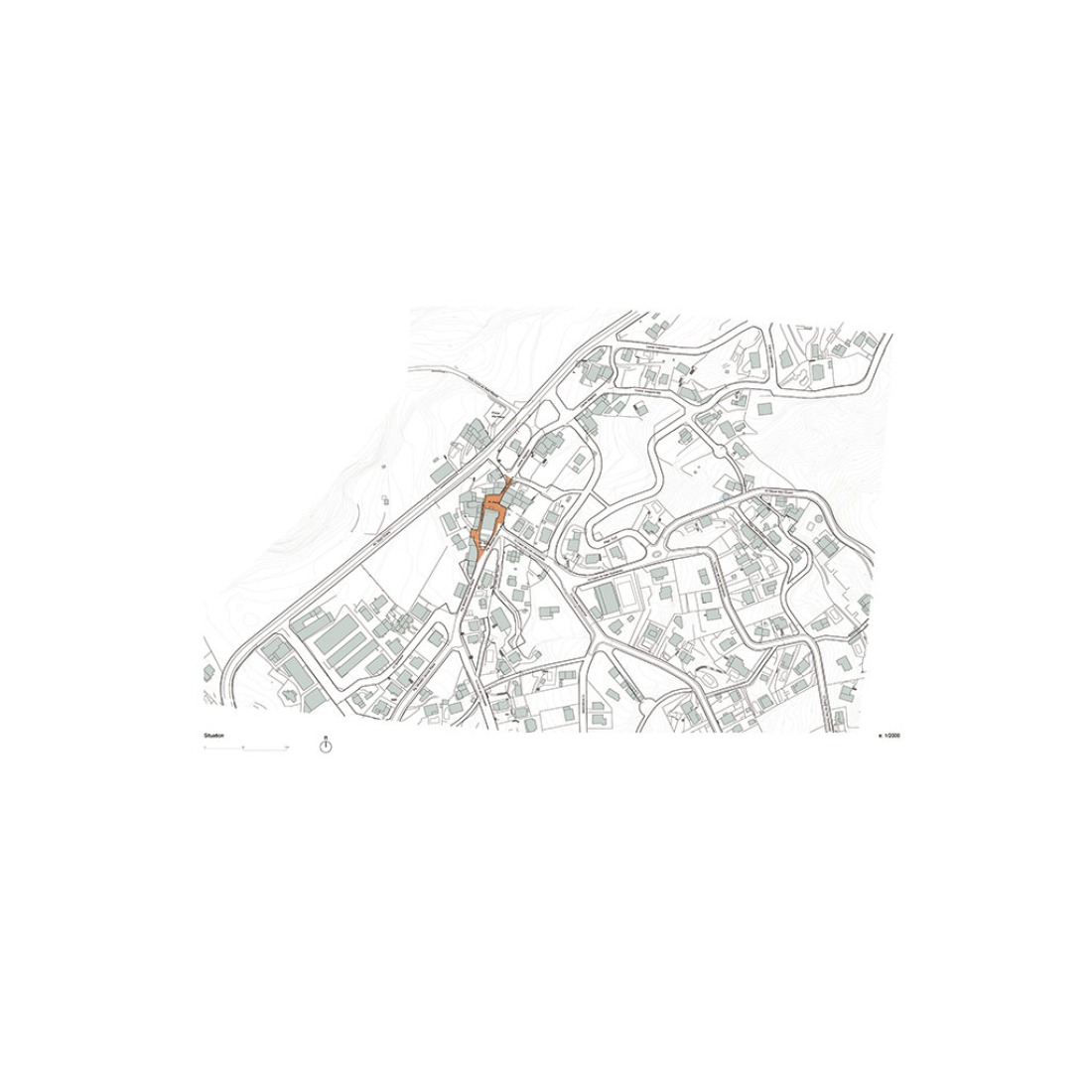 Site plan. Riells square by Comas-Pont arquitectes. 