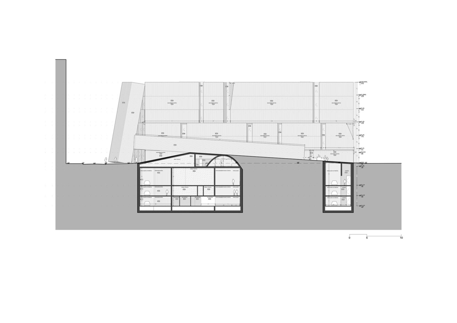 Section. "Energía de Portugal" Headquarters by ELEMENTAL.