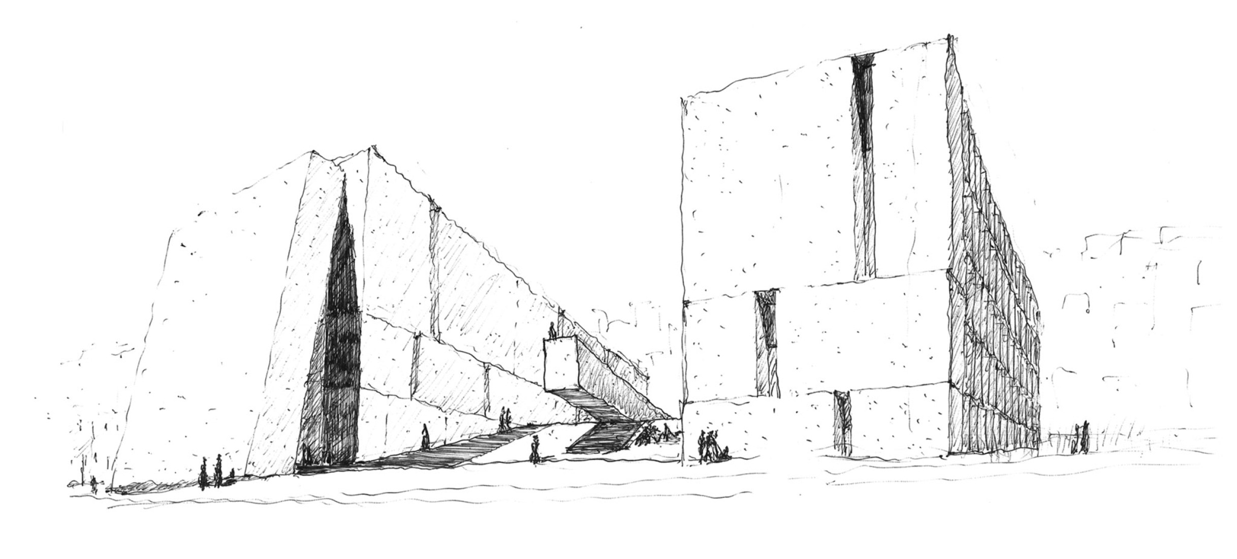 Sketches. "Energía de Portugal" Headquarters by ELEMENTAL.