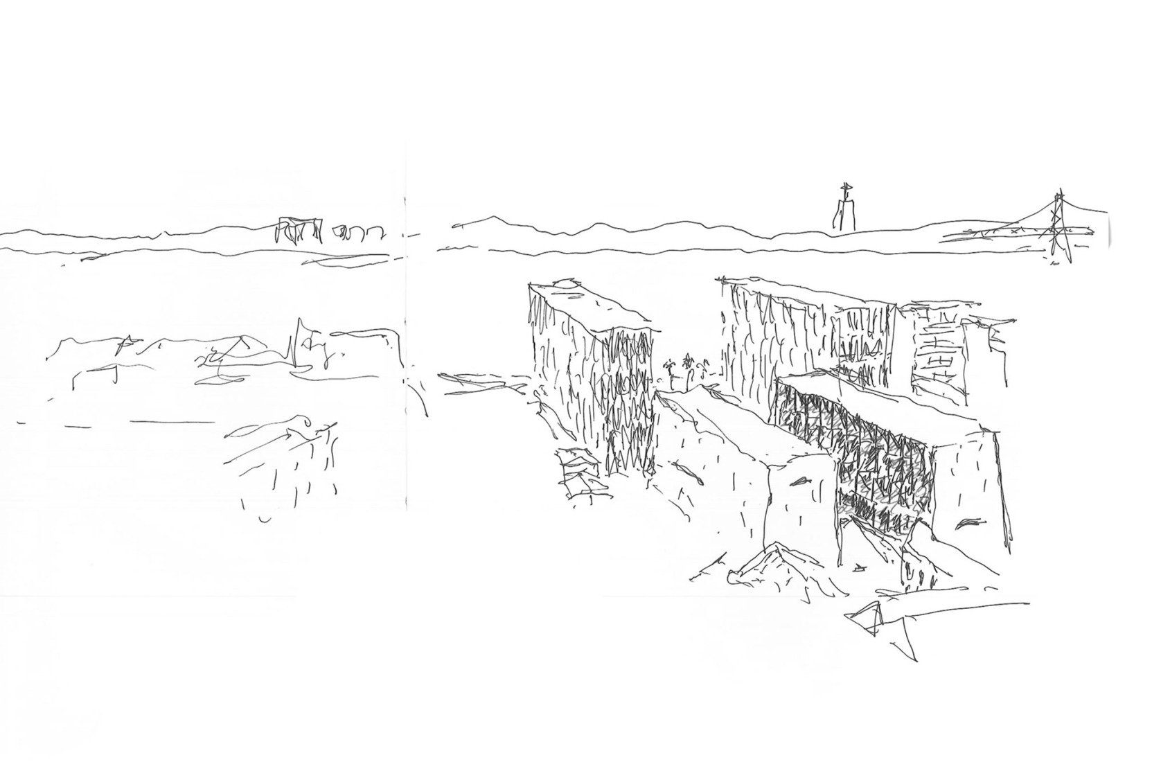 Sketches. "Energía de Portugal" Headquarters by ELEMENTAL.
