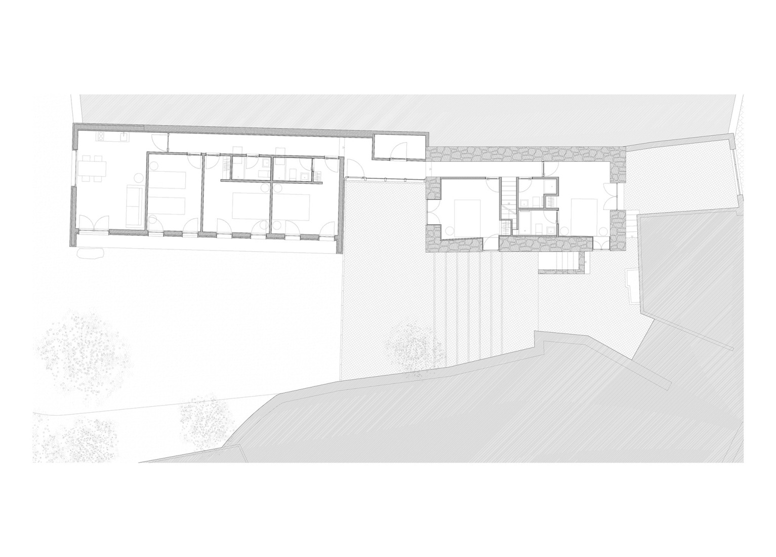 Plano de planta baja. Casa do Castanheiro por Luppa Arquitectos.