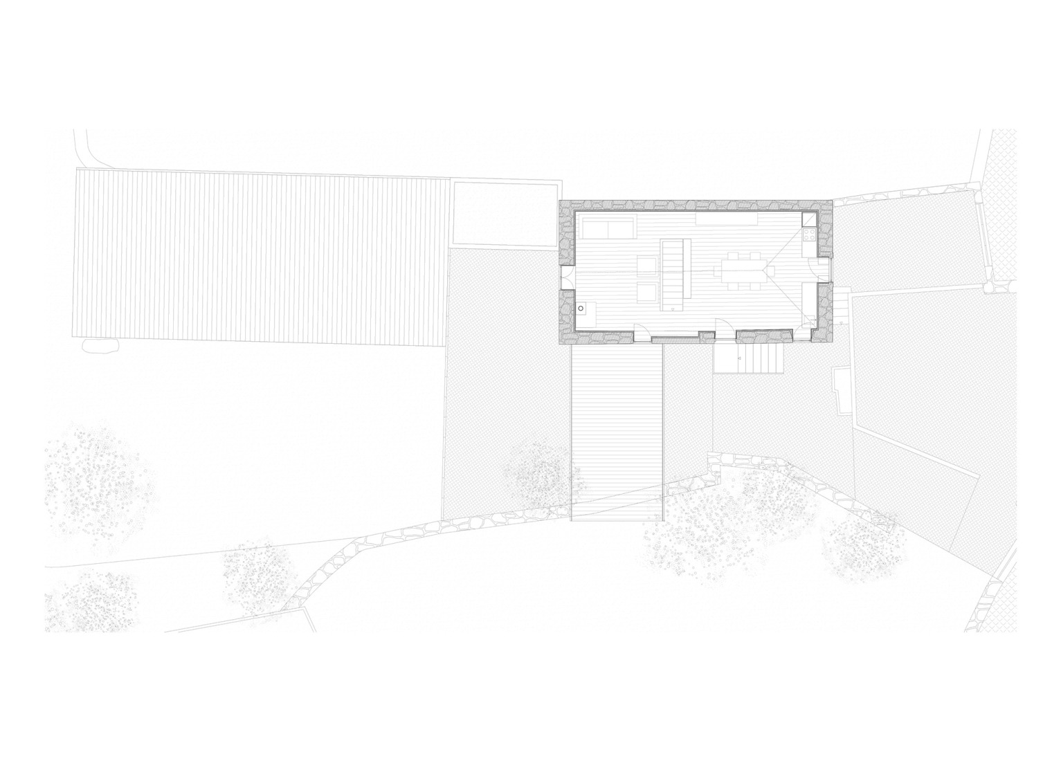 Plano de planta baja. Casa do Castanheiro por Luppa Arquitectos.