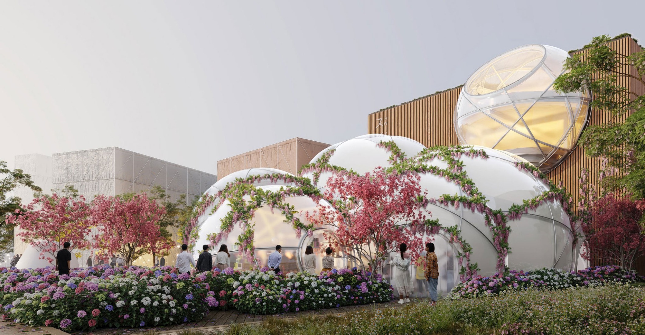 Rendering. Swiss Pavilion by Manuel Herz Architekten. 