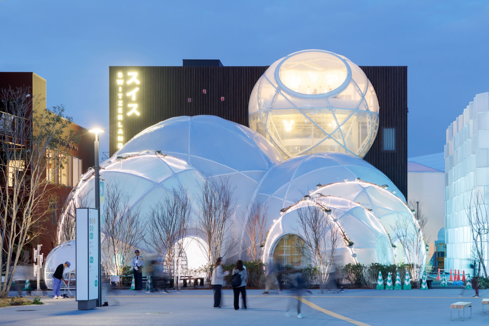 Exterior view. Swiss Pavilion by by Manuel Herz Architekten. Photograph by Iwan Baan /  FDFA, Presence Switzerland. 