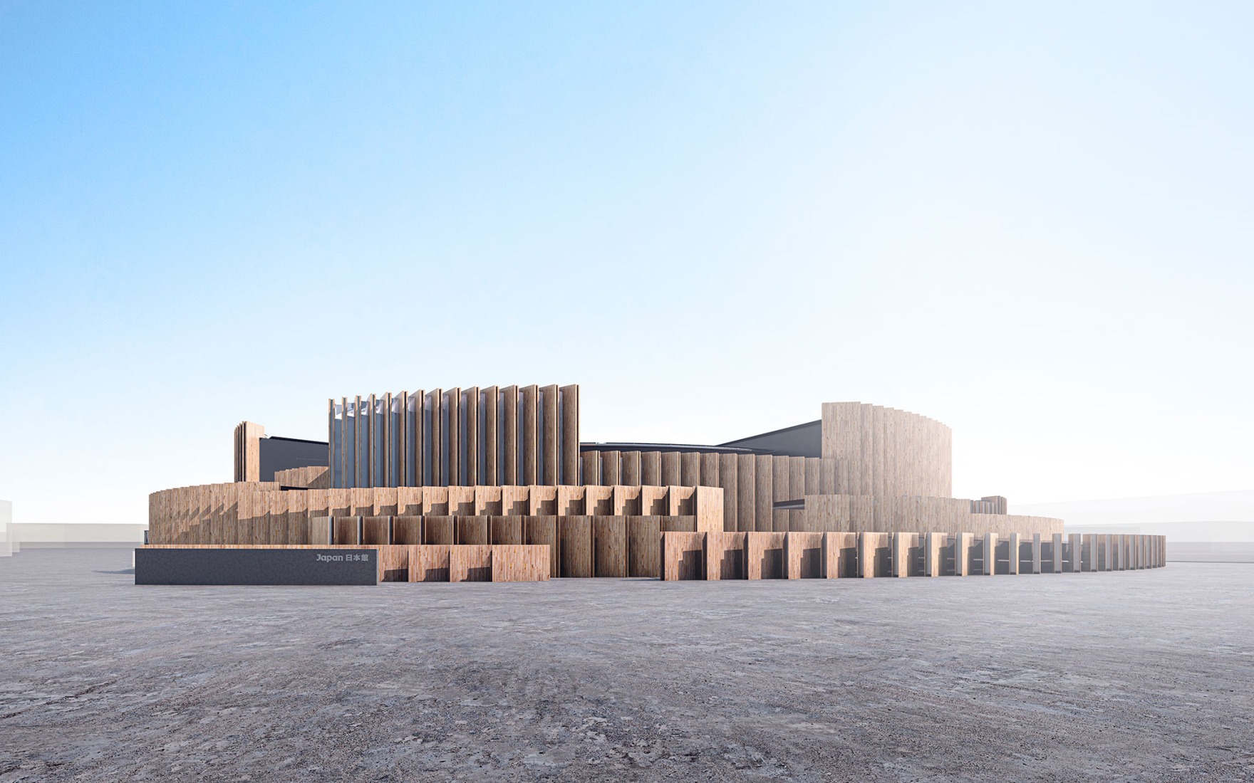 Visualización. Pabellón de Japón, Expo 2025 por Nendo.