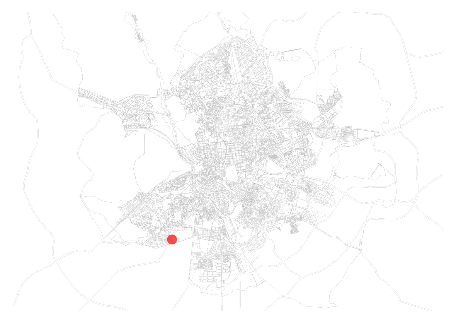 Plano de situación. Centro Parroquial San Benito Menni por tresunouno.