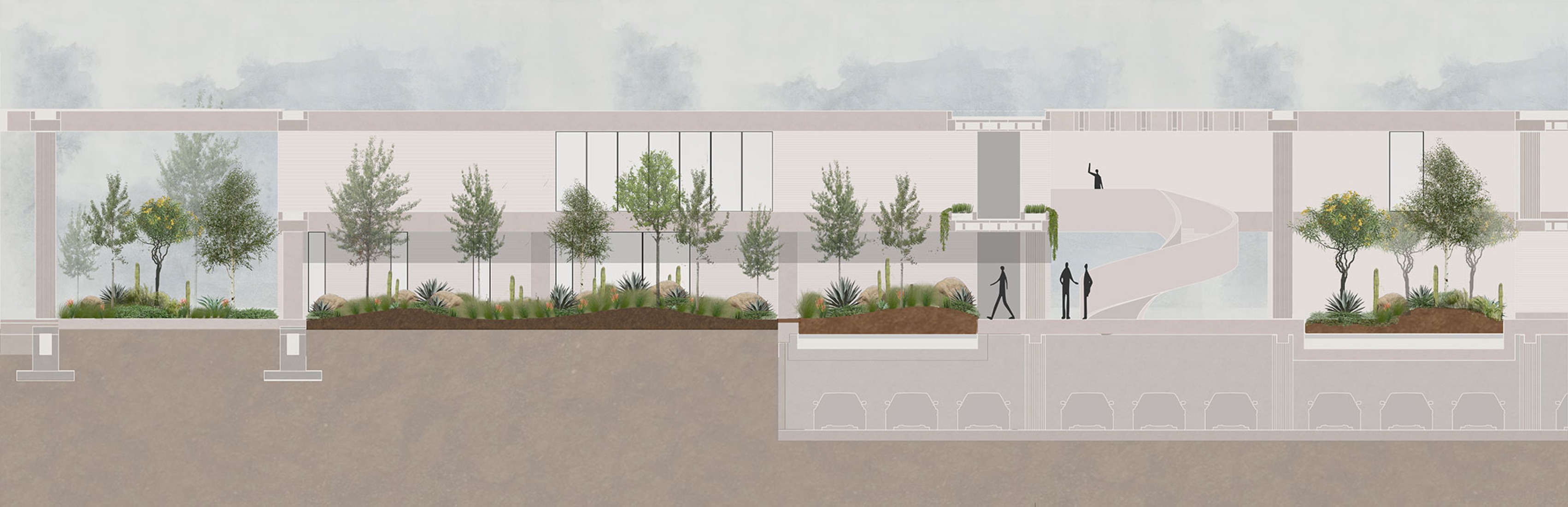 Section. Atlas Football Academy by Sordo Madaleno.