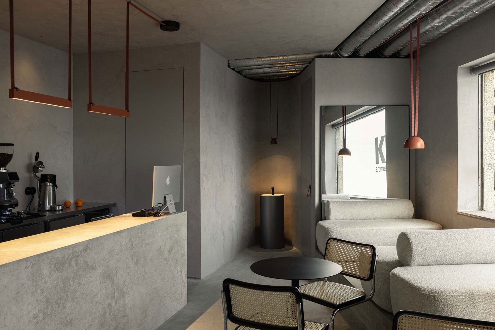 KI.art.music.coffee. by MAT Arquitetura e Interiores. Photograph by Ivo Tavares Studio.