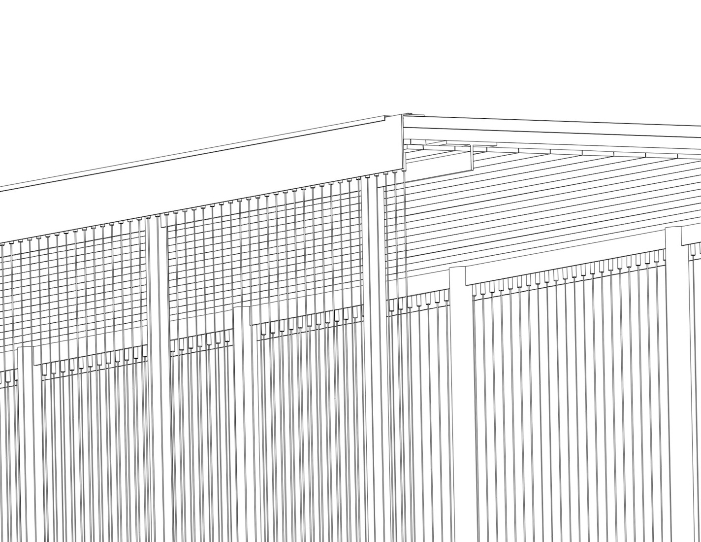 Detail in axonometry. Renovation Project of an old house with thatched roof by Shotaro Oshima.