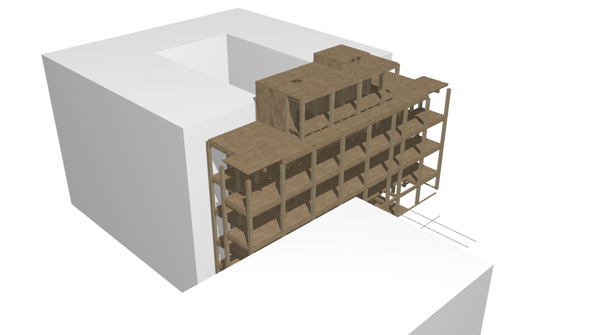 Estructura. Mediateca y Casa de Refugiados James Baldwin by associer.
