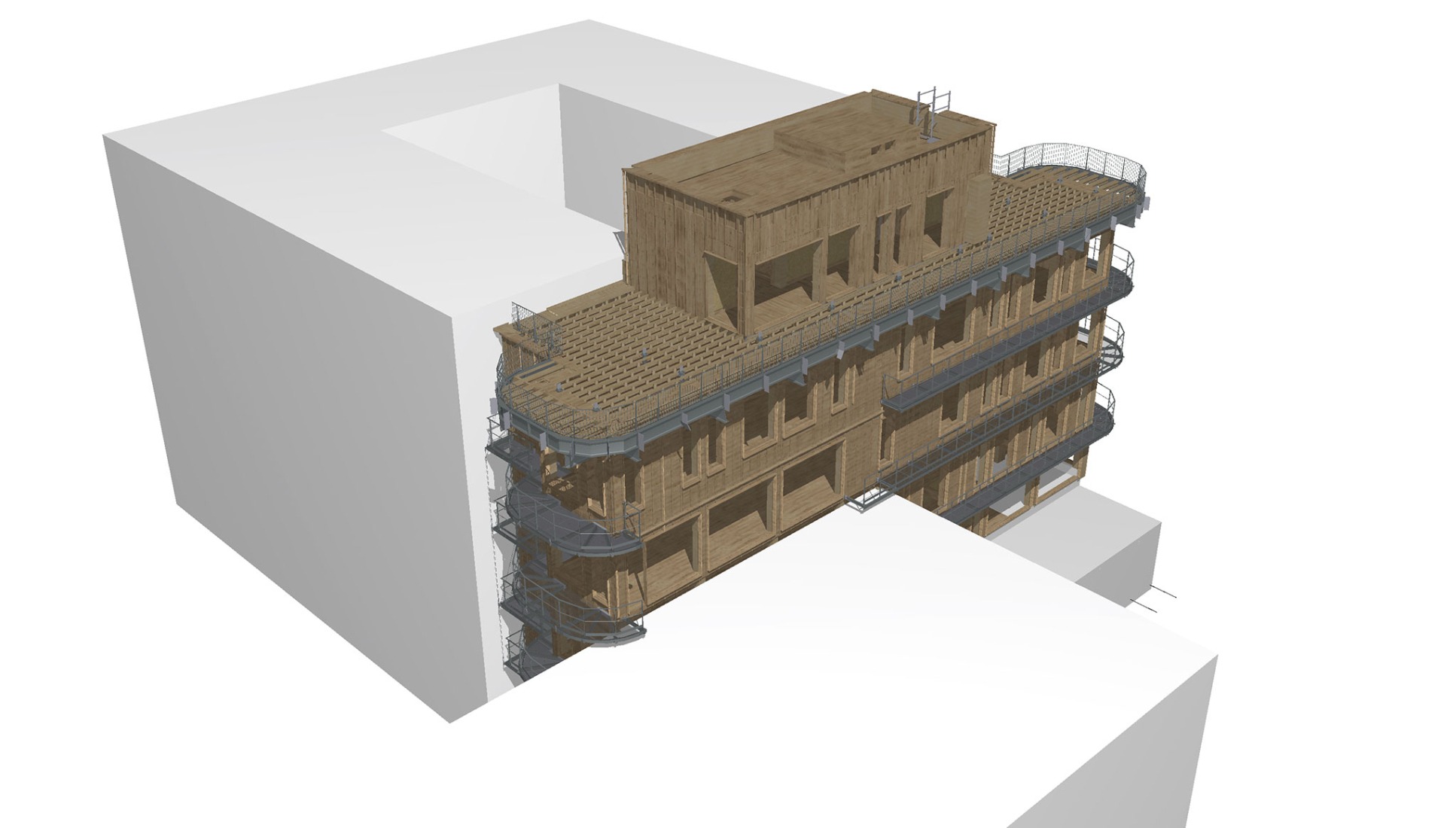 Estructura. Mediateca y Casa de Refugiados James Baldwin by associer.