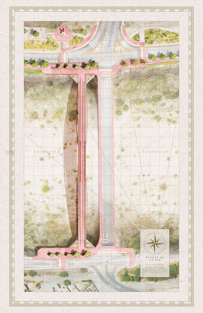 Bridge floor. Masterplan La Paz by CCA. Courtesy of de Centro de Colaboración Arquitectónica (CCA).