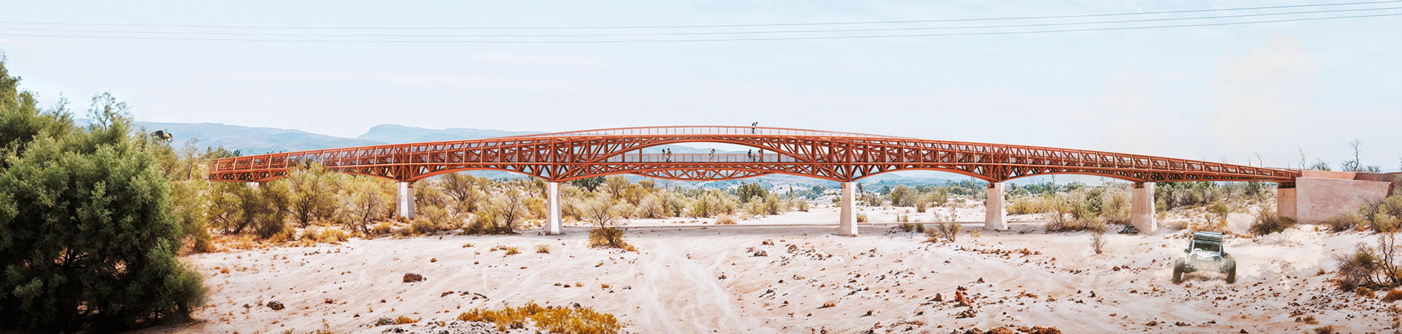 Bridge view. Masterplan La Paz by CCA. Courtesy of de Centro de Colaboración Arquitectónica (CCA).