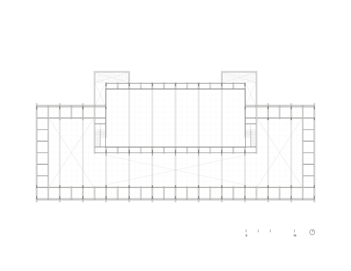 Upper Floor. Mixed-use building. Sports Complex La Paz by CCA. Courtesy of de Centro de Colaboración Arquitectónica (CCA).
