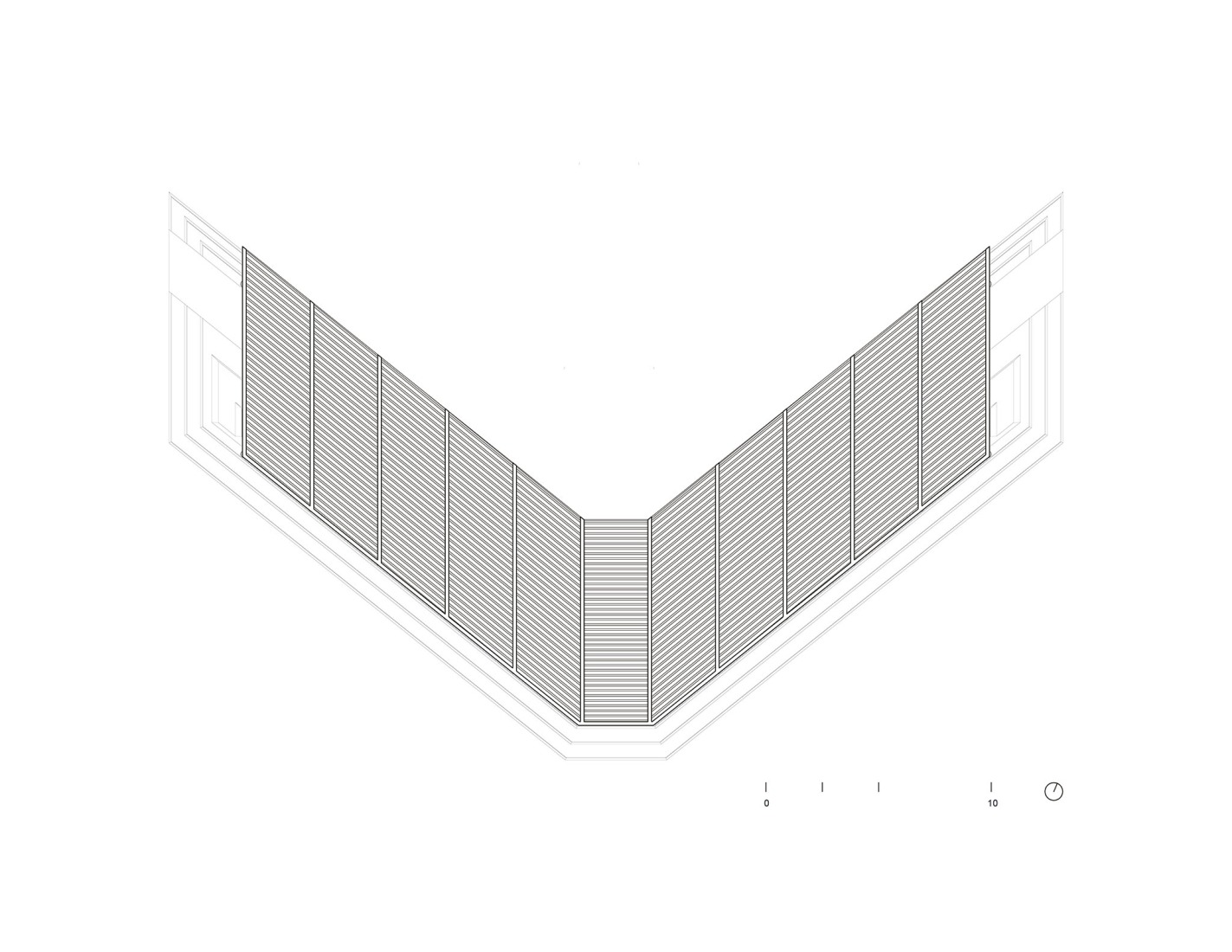 Roof Plan. Baseball Pavilion. Sports Complex La Paz by CCA. Courtesy of de Centro de Colaboración Arquitectónica (CCA).