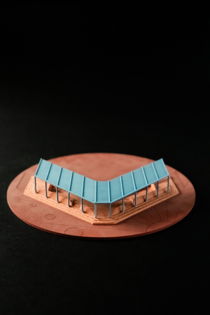 Model. Sports Complex La Paz by CCA. Courtesy of de Centro de Colaboración Arquitectónica (CCA).