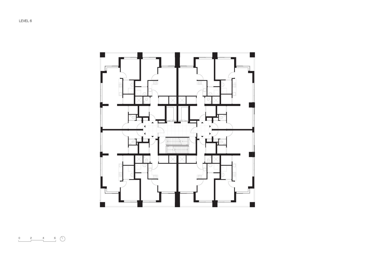 Plano de planta sexta. FRESH por KAAN Architecten.