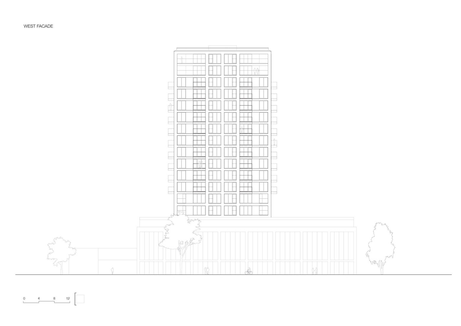 Alzado Oeste. FRESH por KAAN Architecten.