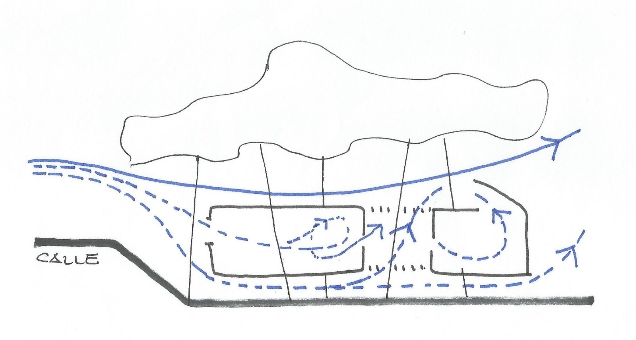 Boceto. Casa Pinola por Lisabesur Arquitectos.Boceto. Casa Pinola por Lisabesur Arquitectos.