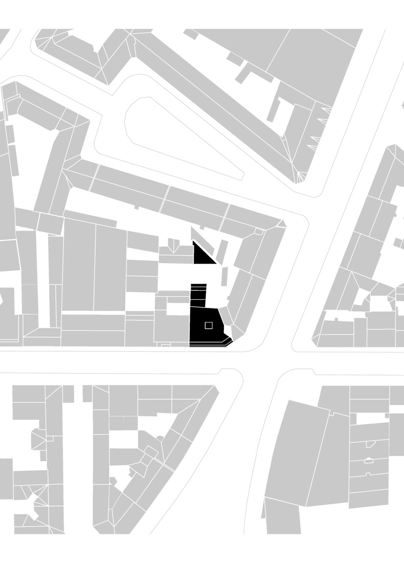 Location plan. 15 housing units in solid stone, timber and hemp concrete by MAO Architectes.