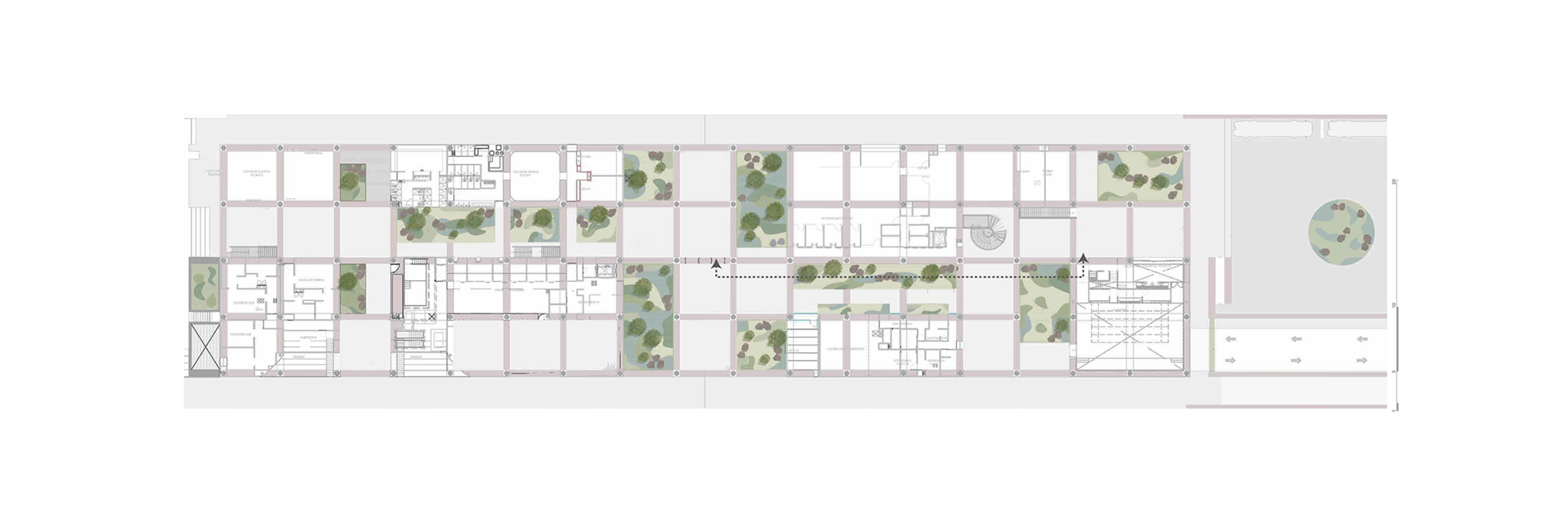 Floor plan illustration. Atlas Football Academy by Sordo Madaleno.