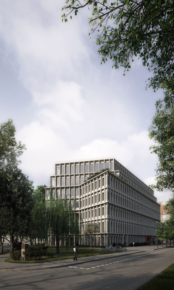 HTSH by Vaillo + Irigaray Architects + Interplay Architects. Rendering by BAIrender, Vaillo + Irigaray Architects and Interplay Architects.