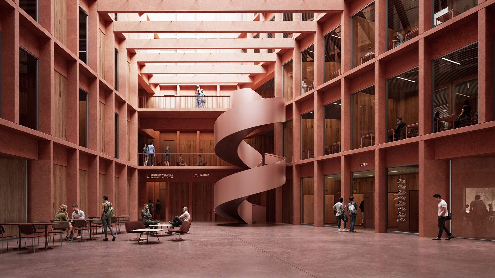 HTSH by Vaillo + Irigaray Architects + Interplay Architects. Rendering by BAIrender, Vaillo + Irigaray Architects and Interplay Architects.