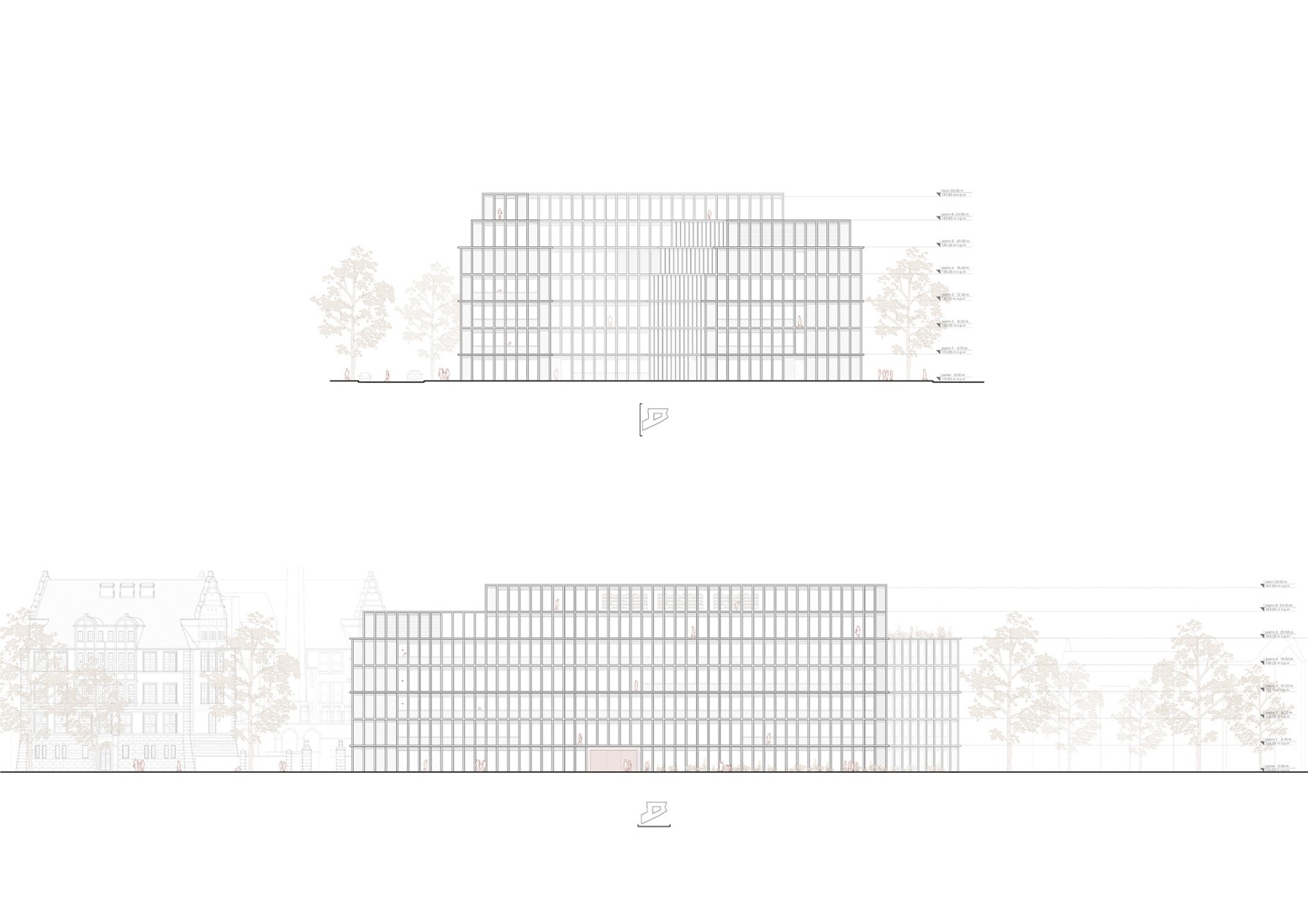 Elevations. HTSH by Vaillo + Irigaray Architects + Interplay Architects.
