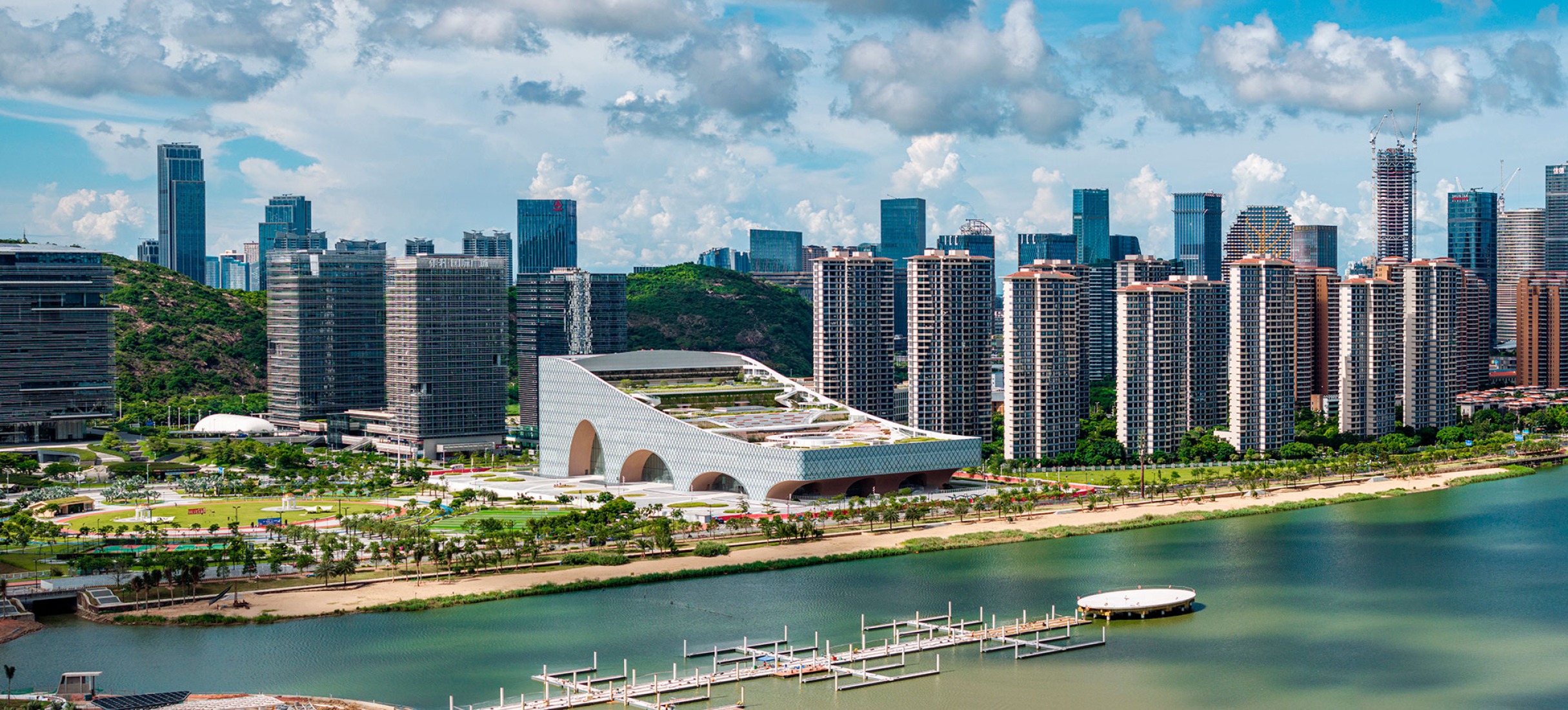 Complejo cultural y artístico de Hengqin por Atelier Apeiron. Fotografía por Kunzhen Huang.