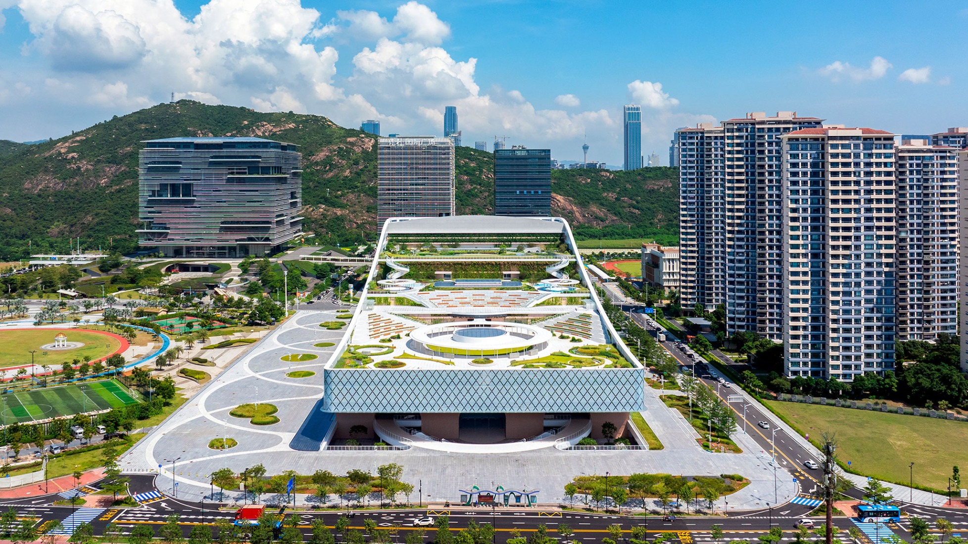 Complejo cultural y artístico de Hengqin por Atelier Apeiron. Fotografía por Position.