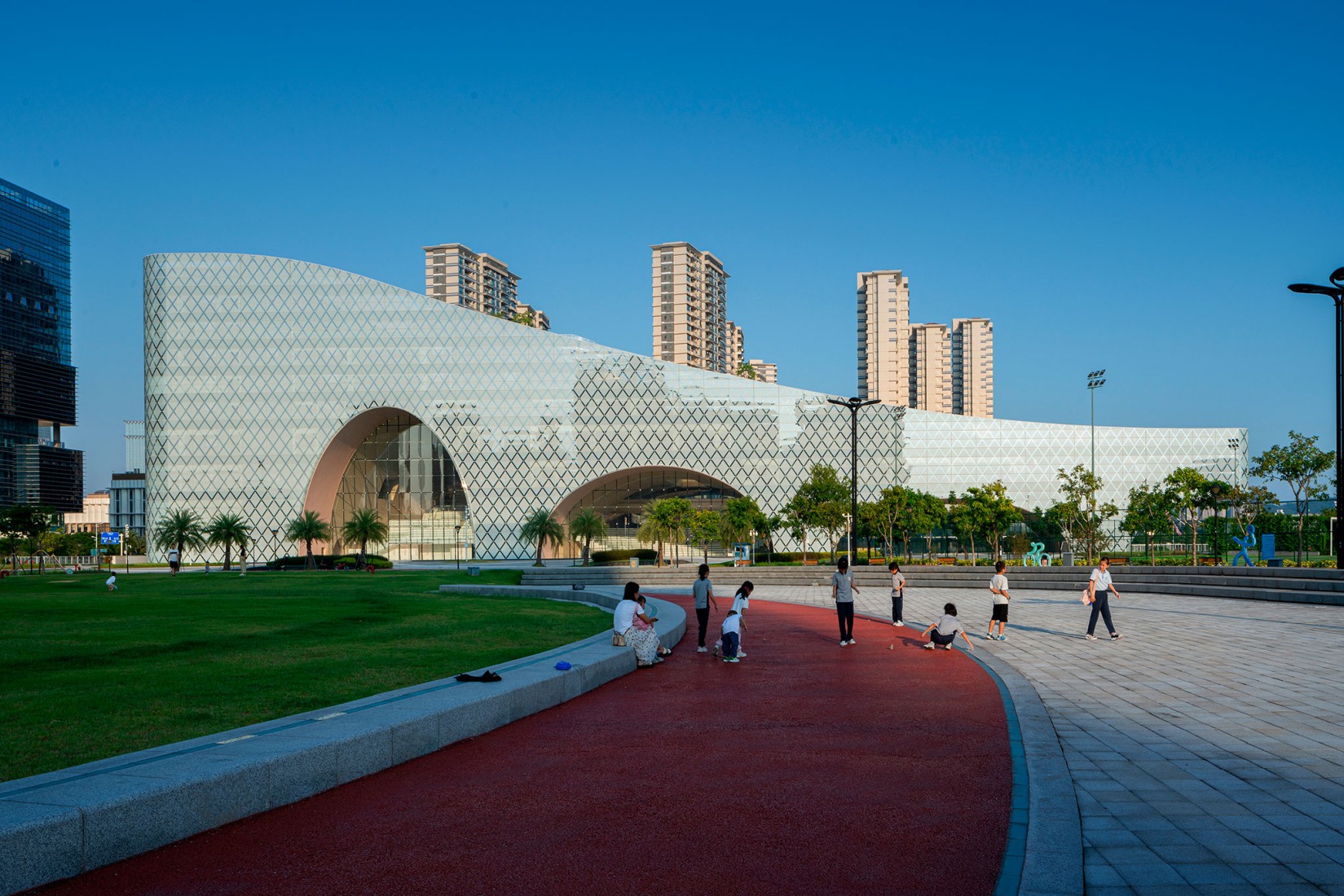 Complejo cultural y artístico de Hengqin por Atelier Apeiron. Fotografía por Schran Image.
