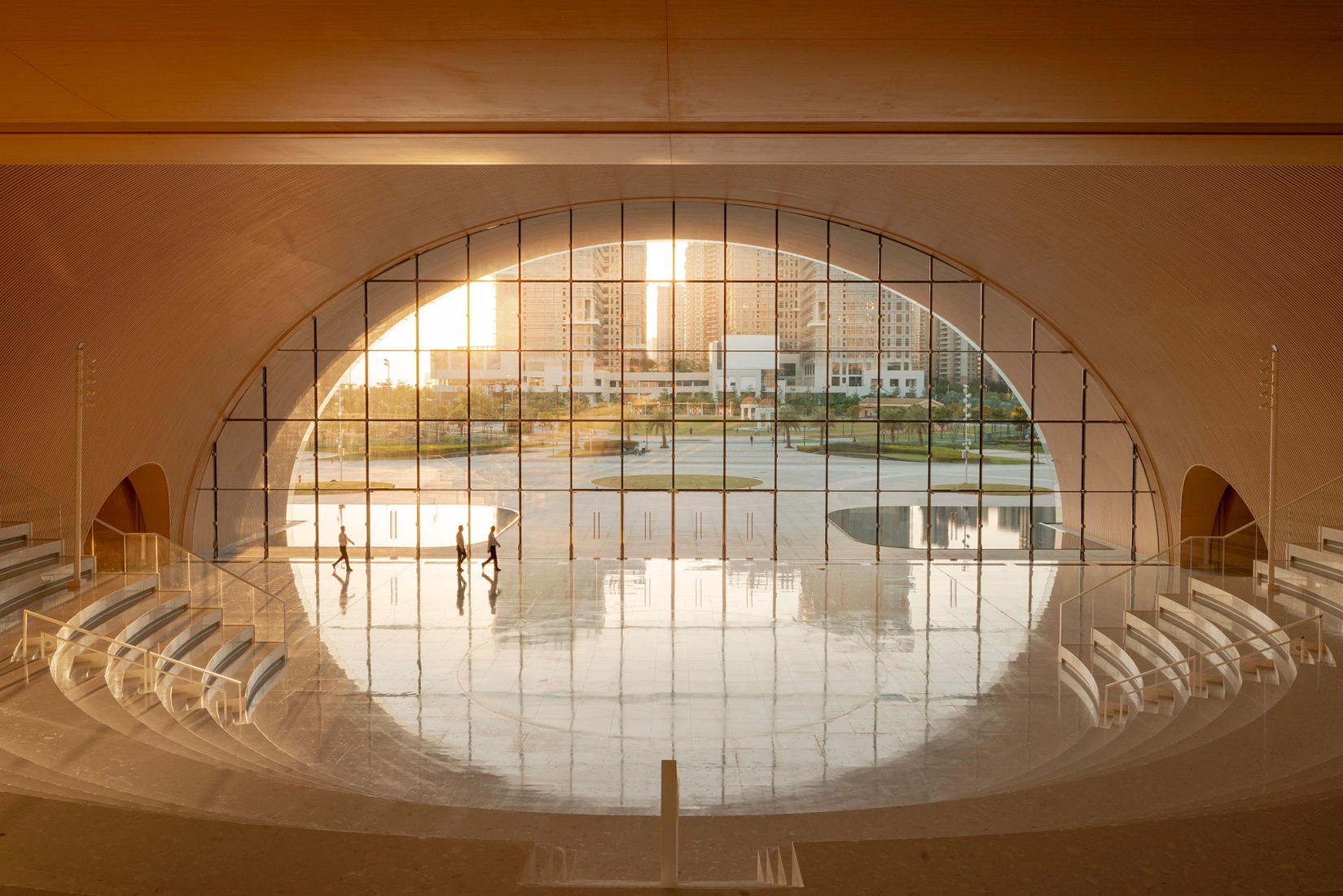 Complejo cultural y artístico de Hengqin por Atelier Apeiron. Fotografía por Schran Image.