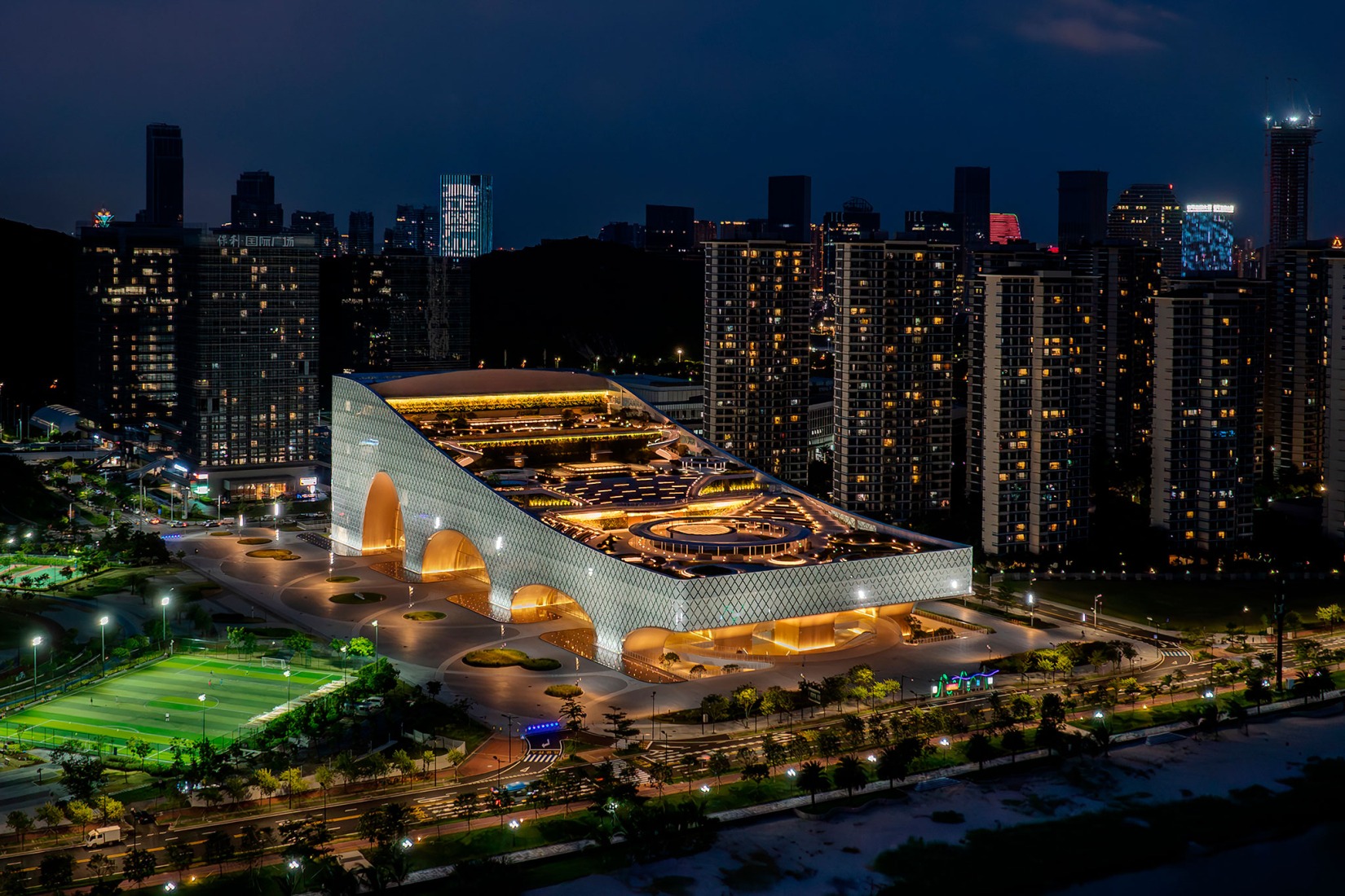 Complejo cultural y artístico de Hengqin por Atelier Apeiron. Fotografía por Position.