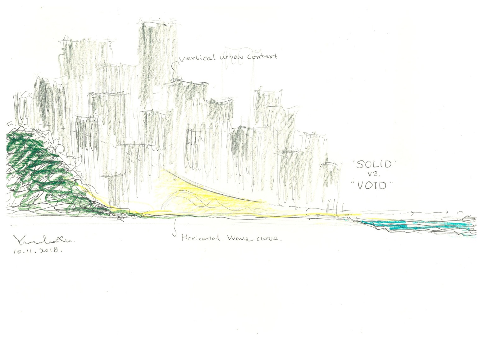 Croquis. Complejo cultural y artístico de Hengqin por Atelier Apeiron.