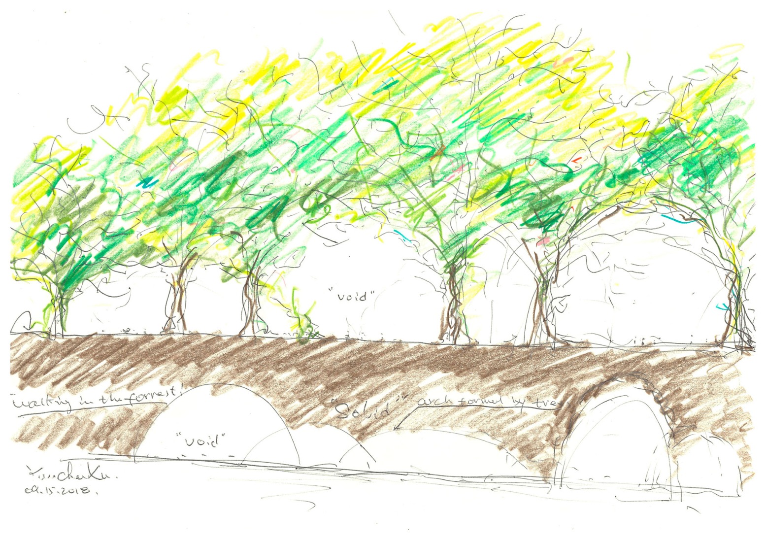 Croquis. Complejo cultural y artístico de Hengqin por Atelier Apeiron.